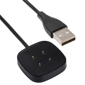 Akyga AK-SW-27 Magnetic USB Charging Cable for Fitbit Versa 3 / Sense, 1 m, Black