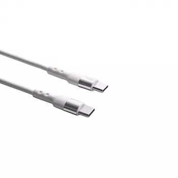 Akyga AK-USB-40 USB-C na USB-C kabel, USB 2.0, 60 W, 1 m, bílý