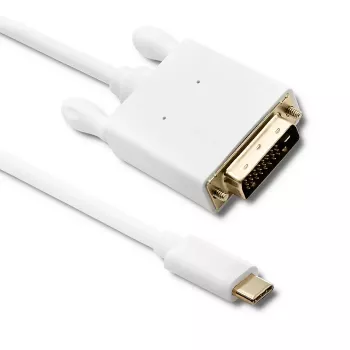 Kabel Qoltec USB 3.1 Type-C samec na DVI-D samec 1 m 4K 30Hz černý