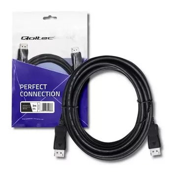 Qoltec DisplayPort 1.4 kabel samec na samec 3m 8K černý