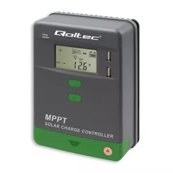 Solární regulátor nabíjení Qoltec MPPT s teplotním senzorem 20 A | 12 V / 24 V | LCD | 2 x USB | GEL | LiFePO4