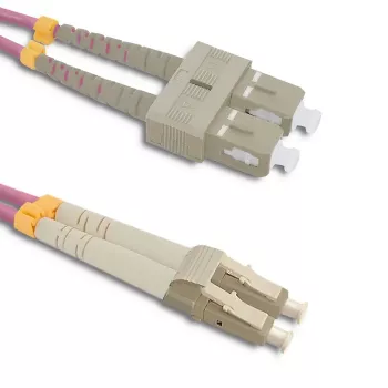 Qoltec optický patch kabel LC/UPC na LC/UPC multimode OM4 duplex 10m