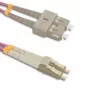 Qoltec optický patch kabel LC/UPC na LC/UPC multimode OM4 duplex 10m