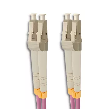 Qoltec optický patch kabel LC/UPC na LC/UPC multimode OM4 duplex 10m