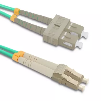 Optický patchcord Qoltec LC/UPC - SC/UPC multimode OM4 duplex 3 m