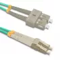 Qoltec optický patch kabel LC/UPC - SC/UPC multimode OM4 duplex 5m