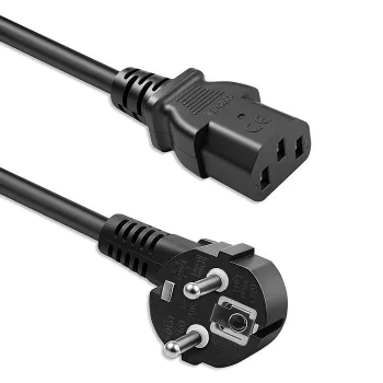 Napájecí kabel QOLTEC SCHUKO CEE úhlová zástrčka IEC C13 1,8 m černý