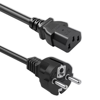 QOLTEC napájecí kabel Schuko CEE IEC C13 3x0,75mm2 1,5m černý