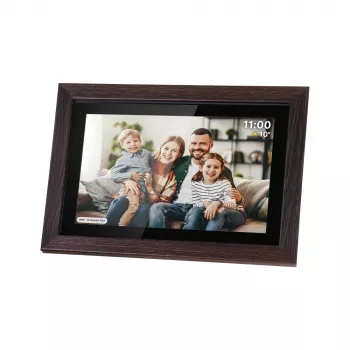 KRUGER & MATZ FRAMEO Wi-Fi 10.1 inch digitální fotorámeček s dřevěným rámem