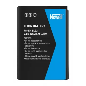 Newell Replacement Battery for Nikon EN-EL23, 1850mAh, 7.0Wh, Li-ion