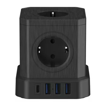 Newell GaN Power Cube 9W1 přepěťová lišta černá