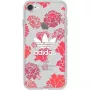 Adidas průhledné pouzdro s květinami pro Apple iPhone 6/6s/7/8 červené