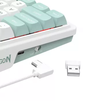 Redragon Galatin Pro K719WG-RGB-PRO Tri-Mode Bezdrátová mechanická herní klávesnice (98 kláves, Hot-Swappable, RGB, černá)