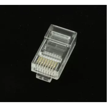 Gembird LC-8P8C-001/50 RJ45 Cat5e konektor 8P8C 30µ zlaté pokovení 50 ks transparentní
