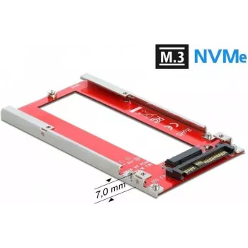 Převodník DeLOCK U.2 na M.3 / NF1 – adaptér PCIe 4.0 NVMe, SFF-8639 na SFF-8611/8612