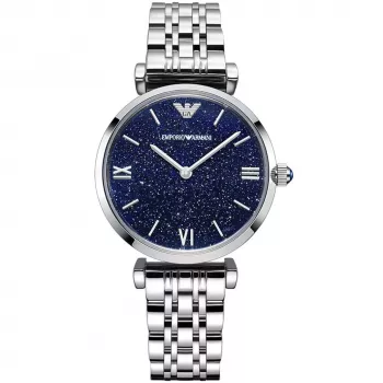 Dámské quartzové analogové hodinky ARMANI AR11091 32mm se stříbrným nerezovým mesh tahem