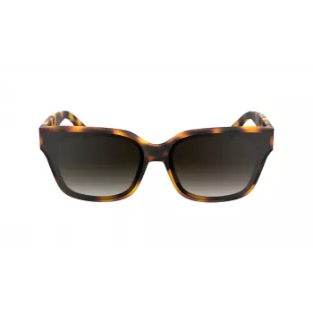 Dámské nadrozměrné hranaté sluneční brýle KARL LAGERFELD KL6161S-240, havana brown s hnědými gradientovými skly, 63/14/140 mm