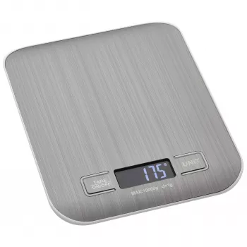 Digitální kuchyňská váha TFA Dostmann AMARETTI, nosnost 10 kg, přesnost 1 g, stříbrná (50.2004.54)