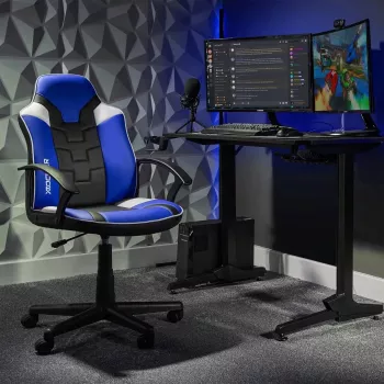 Herní židle X Rocker Saturn pro děti a mládež - modrá