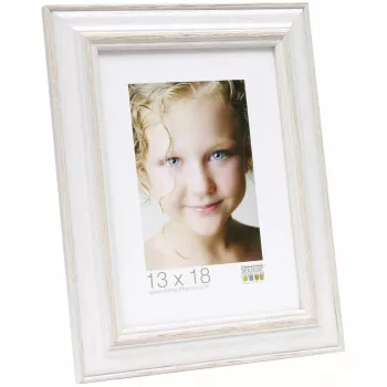 Deknudt S221H1 fotorámeček A4 21x29,7 cm MDF dřevo bílý béžový oboustranný