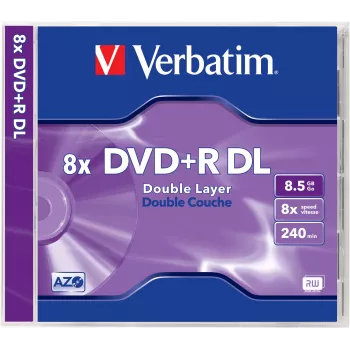 Verbatim Matricas DVD+R DL 8,5 GB Double Layer 8x AZO 5 Pack Jewel Case