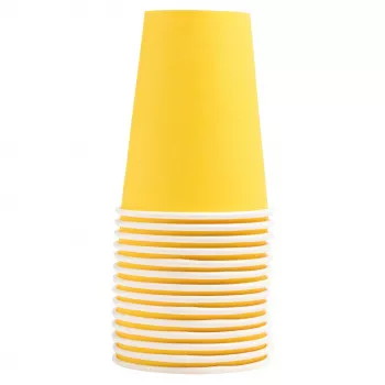 Papírové kelímky PROnappe 15 ks 200 ml, žluté (89119I)