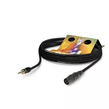 Sommer Cable Club Series MKII Patch/Insert Cable, 2 x 0.34 mm², XLR 3-Pin Male to 3.5 mm Stereo Mini-Jack Male, HICON, Black, 5 m (CSDQ-0500-SW)