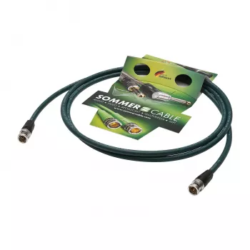 UHD video propojovací kabel Sommer Cable SC-Vector PLUS 1.2/4.8 DZ, BNC vidlice na BNC vidlici, NEUTRIK, zelený, 10 m (DZGR-1000-GN-SW)