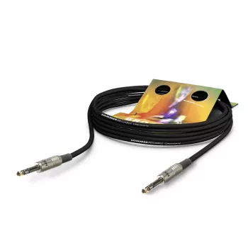 Patch/insert kabel Sommer Cable Stage 22 Highflex, 2 x 0,22 mm², 6,3mm stereo jack na 6,3mm stereo jack, HICON, černý, 1 m (SG2S-0100-SW)