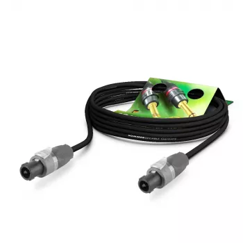 Reproduktorový kabel Sommer Cable Meridian 2 x 2,50 mm², speakON 2pol. na speakON 2pol., NEUTRIK, černý, 20 m (ME25-225-2000-SW)