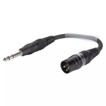 Adaptérový kabel Sommer Cable, 6,3mm stereo jack na XLR 3pin, černý, 0,15 m (SGFDU0015-SW)