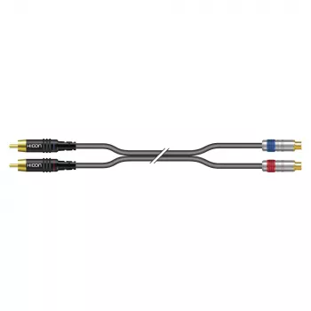 Sommer Cable SC-Onyx 2025 MKII Stereo RCA Cable, Unbalanced, 2 x 1 x 0.25 mm², RCA to RCA, HICON, Black, 5 m (ON8D-0500-SW)