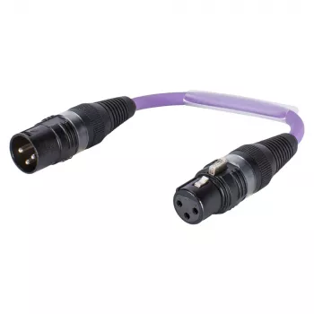 Adaptérový kabel Sommer Cable, XLR 3pin na XLR zásuvka 3pin, fialový, 0,15 m (SGHXU0015-VI)