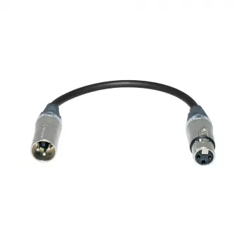 Adaptérový kabel Sommer Cable, XLR 3pin na XLR zásuvka 3pin, NEUTRIK, šedý, 0,2 m (SGZ9-20-200-0020)