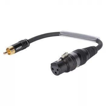 Adaptérový kabel Sommer Cable, cinch samec na XLR zásuvka 3pin, černý, 0,15 m (TRH8U0015-SW)