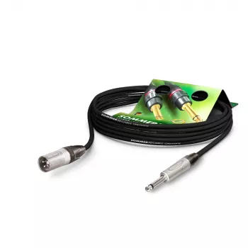 Mikrofonní kabel Sommer Cable Stage 22 Highflex, 2 x 0,22 mm², XLR zástrčka 3pinová na 6,3mm monofonní jack, NEUTRIK, černý, 5 m (SG75-0500-SW)