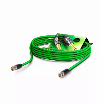 Video propojovací kabel 75 Ω Sommer Cable SC-Slimline (RCB), BNC zástrčka na BNC zástrčku, NEUTRIK, zelený, 0,6 m (SNGR-0060-GN-SW)