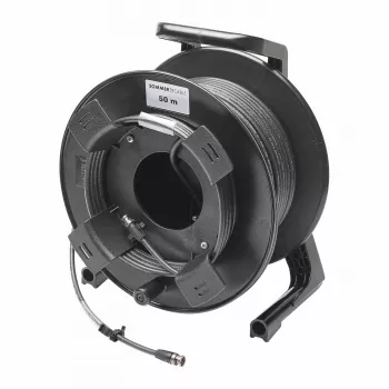 Video kabel Sommer Cable SC-Vector PLUS 1.2/4.8 DZ na kabelovém bubnu, BNC samec na BNC samec, NEUTRIK, černý, 50 m (DZGXG5000-SW-SW)
