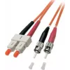 EFB Elektronik ECOFIBER duplex optický patch kabel SC-ST, OM2 50/125 µm, LSZH, 15 m, oranžový