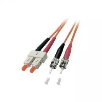 EFB Elektronik ECOFIBER duplex optický patch kabel SC-ST, OM2 50/125 µm, LSZH, 15 m, oranžový