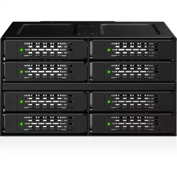 ICY DOCK ToughArmor MB508V5P-B 8-bay 2,5 inch U.2/U.3 NVMe SSD/HDD plně kovový backplane modul