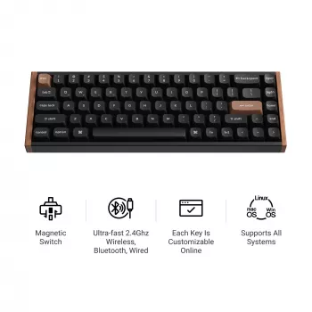 Mechanická klávesnice Keychron K6H-Q1 65% Magnetic, bílá