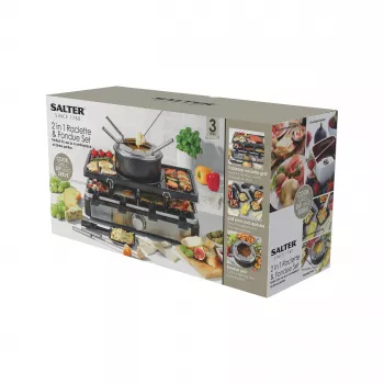 Salter EK4513VDE 2 v 1 sada na raclette a fondue