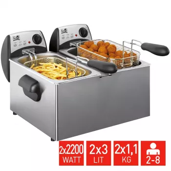 Fritéza FRITEL Starter 6 litrů 4,4 kW šedá