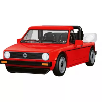 COBI 24660 Volkswagen Golf Cabriolet (1979-1993) stavebnice, 1:35, červená