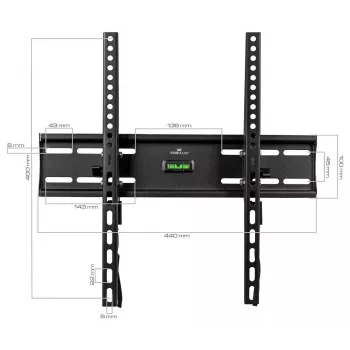 KINGMOUNT KG-1004 Tilting TV Wall Mount for 23-65 inch Screens, VESA 100x100 to 400x400, Max. 45 kg