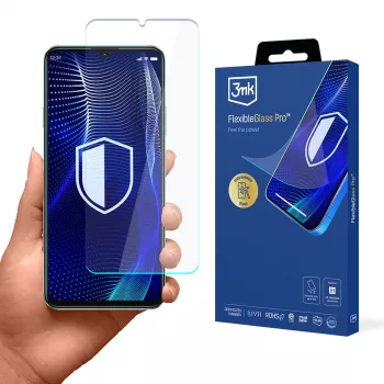3MK PROTECTION FlexibleGlass Pro – ochranná fólie pro Huawei Nova Y72 – hybridní sklo, tvrdost 7H, 0,3 mm, oleofobní vrstva, zaoblené hrany 2,5D, kompatibilní s pouzdrem, samohojivá