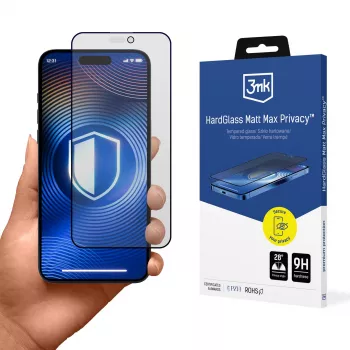 3MK HardGlass Matt Max Privacy ochranná fólie na displej pro Apple iPhone 15/16