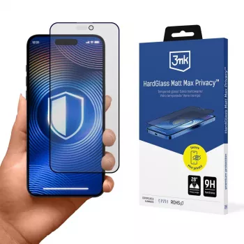 3MK HardGlass Matt Max Privacy ochranná fólie na displej pro Apple iPhone 15/16