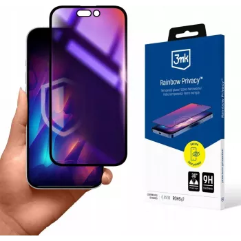 3MK Rainbow Privacy ochranná fólie na displej pro Apple iPhone 15 – tvrzené sklo